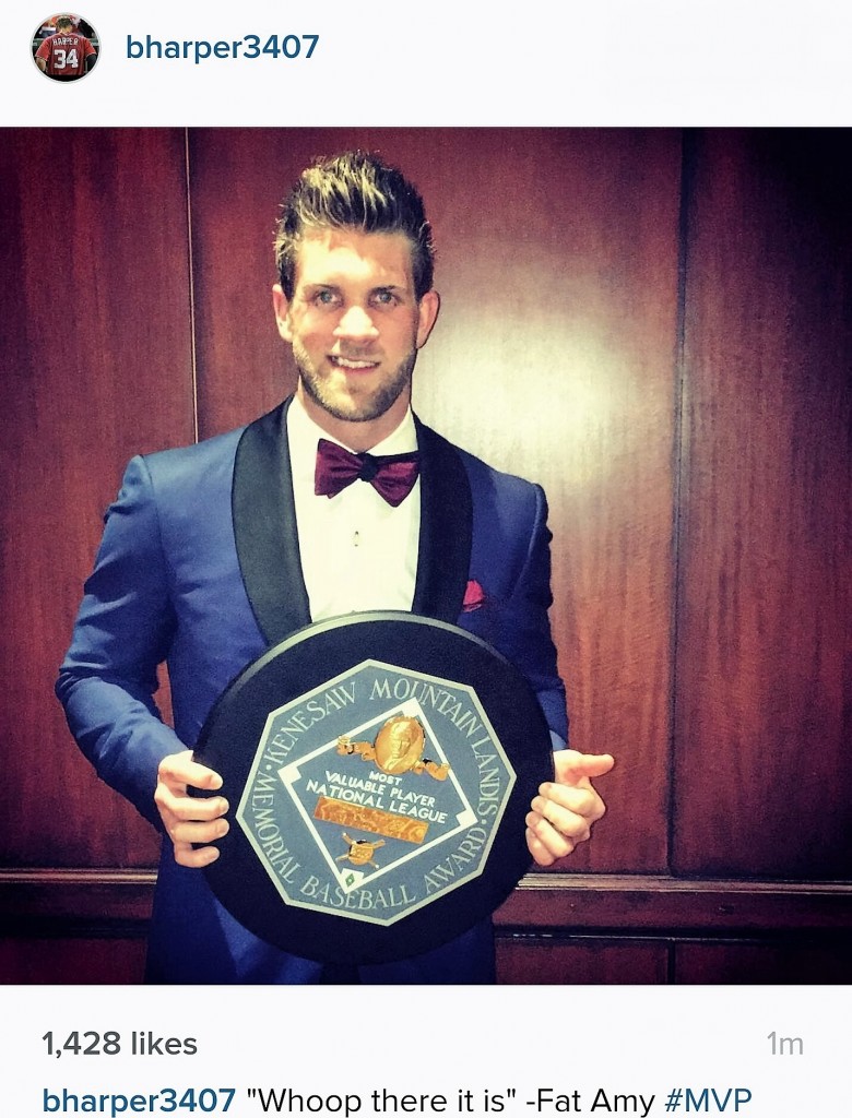 Bryce Harper is the MVP and what he needs is ________________ .